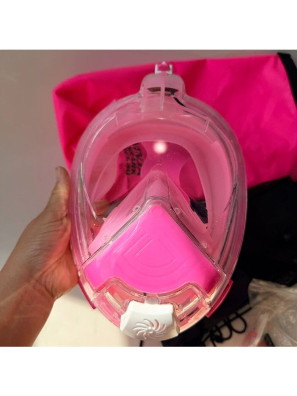 Ninja Shark Electra Full Face Snorkel Mask Pink Dry Bag Accessories - Picture 2 of 14